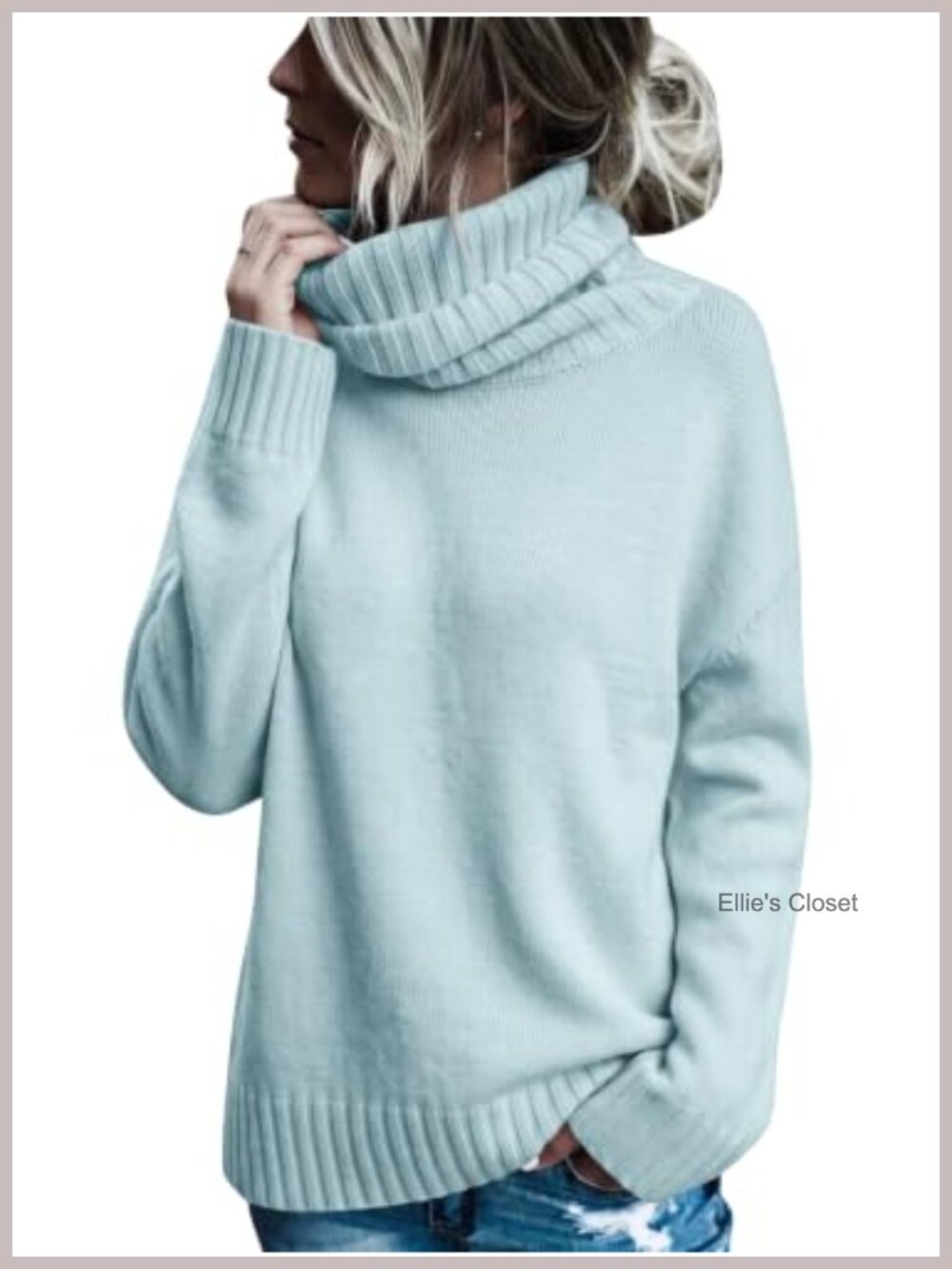 Oversized Turtleneck Cable Knit Pullover Sweater Long Sleeve Chunky Knit Hip